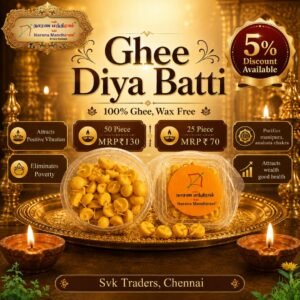 Ghee Diya Batti – 100% Ghee, Wax Free